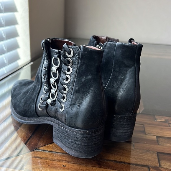 A.S.98 Biker Boots from Spain Leather and Suede Cheyenne 39 8.5 - Picture 7 of 15